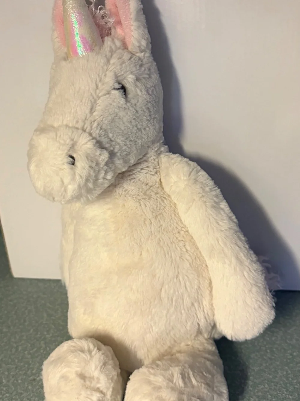 Jellycat medium Bashful Unicorn plush white pink
